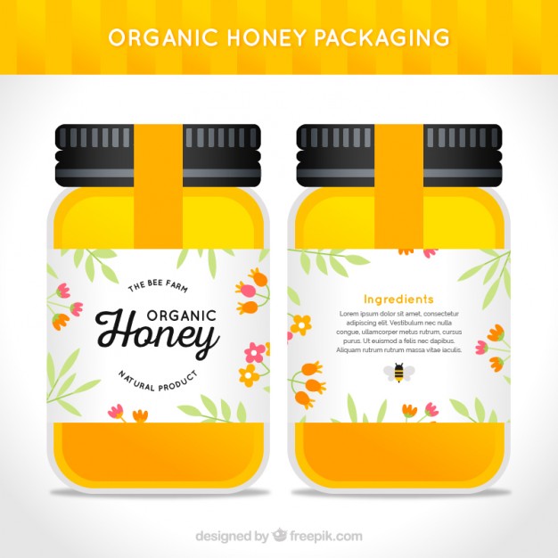 626x626 Nice Pack Of Organic Honey Jar Vector Free Download