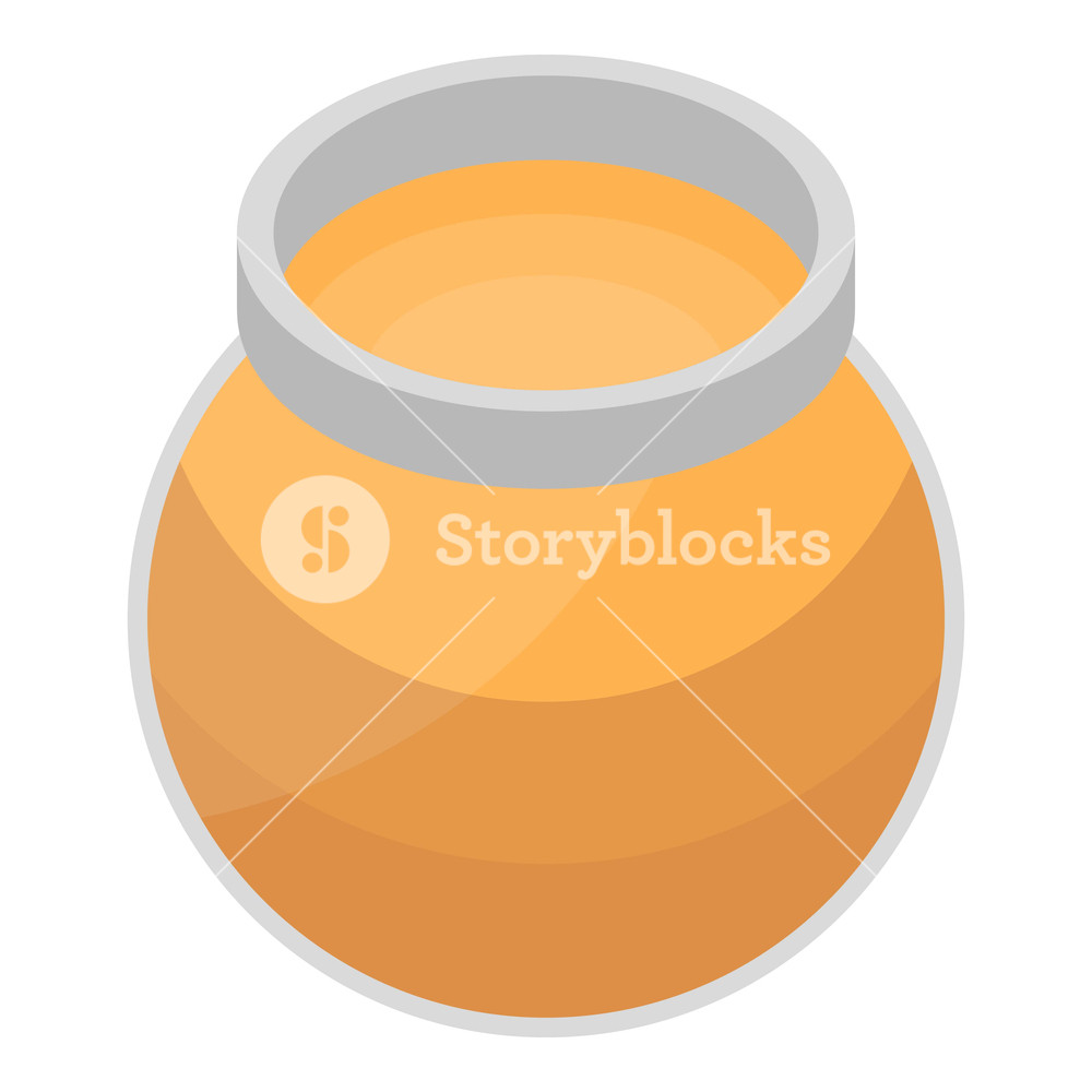 1000x1000 Open Honey Jar Icon Isometric Of Open Honey Jar Vector Icon