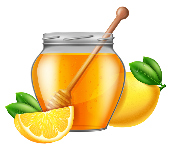 600x520 Honey With Lemon And Glass Jar Vector Free Download
