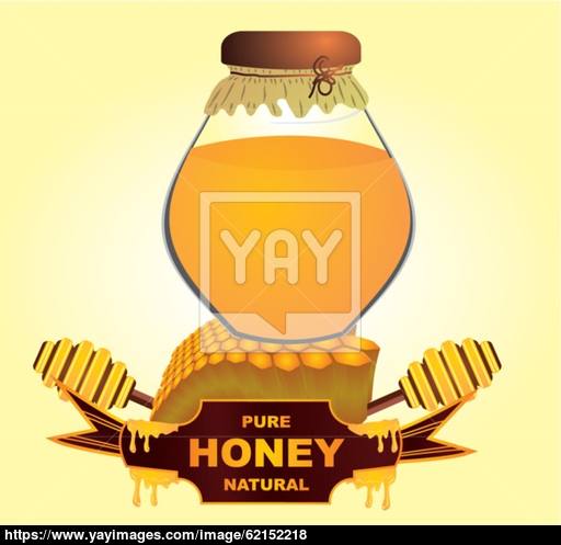 512x497 Liquid Honey Jar Vector Art Design Vector