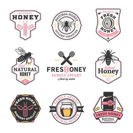 450x450 Vector Honey Logo And Icons For Honey Products, Apiary