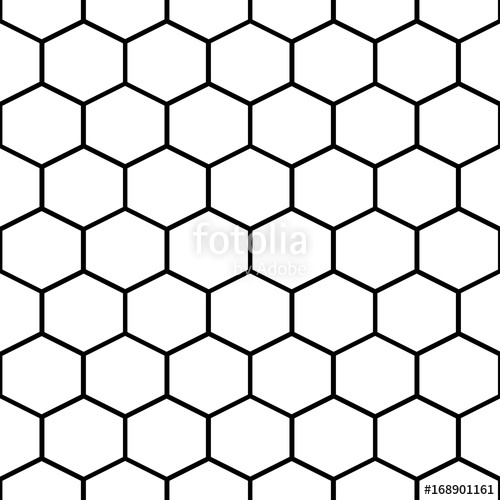 500x500 Honey Comb Cells Vector Seamless Pattern Hexagon Tile Background