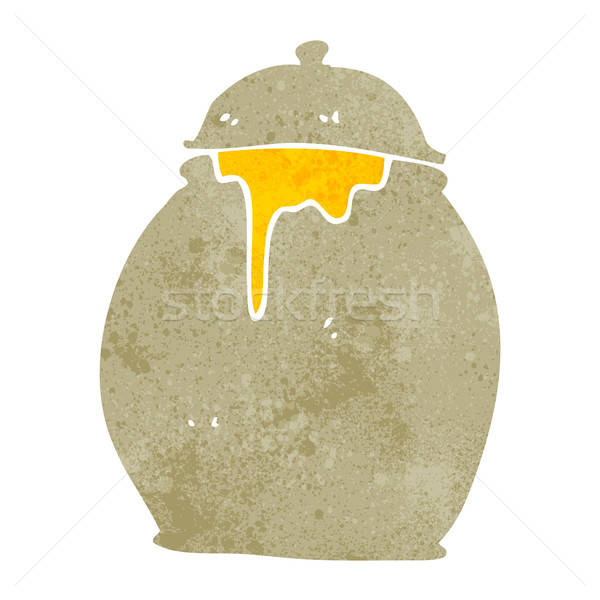 600x600 Cartoon Honey Pot Vector Illustration Lineartestpilot