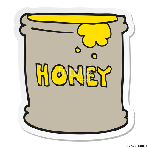 500x500 Sticker Of A Cartoon Honey Pot Stock Image And Royalty Free