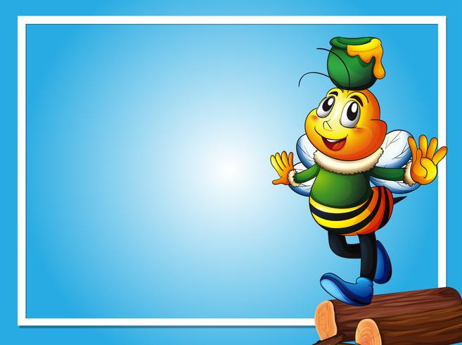 657x490 Border Template With Bee And Honey Pot