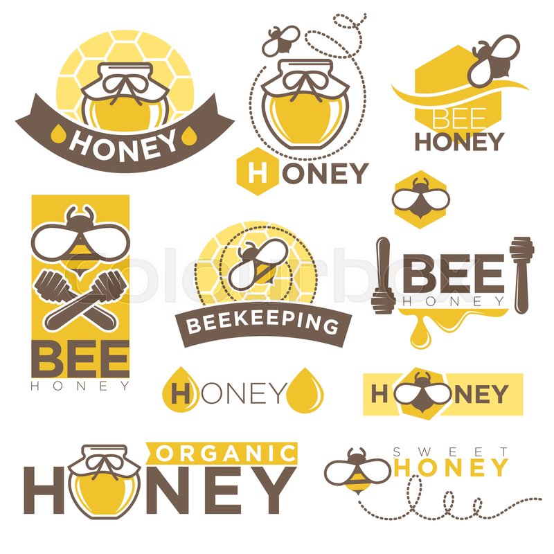 800x800 Honey Vector Logos Templates Of Bee Stock Vector Colourbox