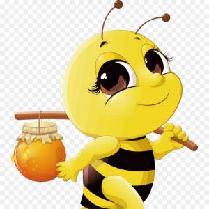 300x300 Cartoon Bee Cute Bees Flowers And Honey Vector Wallkeeper