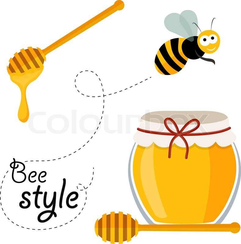 790x800 Collection Of Honey Related Graphics Stock Vector Colourbox
