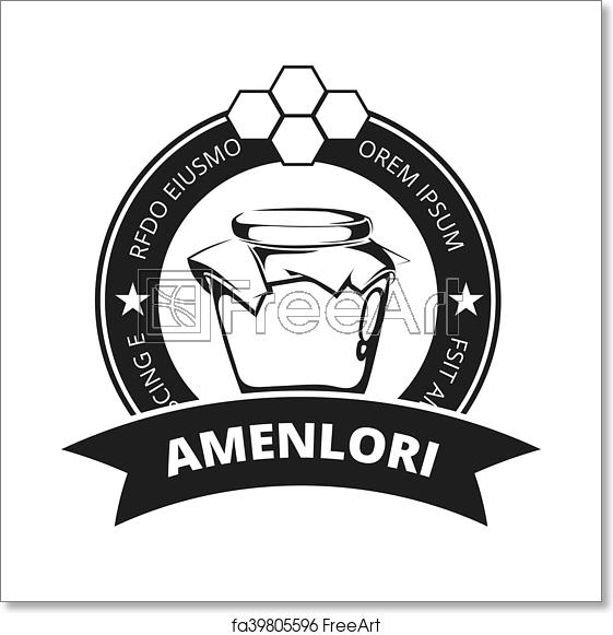 561x581 Free Art Print Of Beekeeper, Honey Vector Label, Badge, Emblem