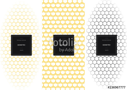 500x354 Hexagonal Honeycomb Pattern With Bees For Background And Sticker
