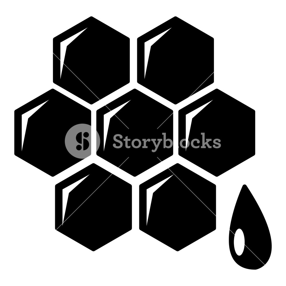 1000x1000 Honeycomb Icon Simple Illustration Of Honeycomb Vector Icon