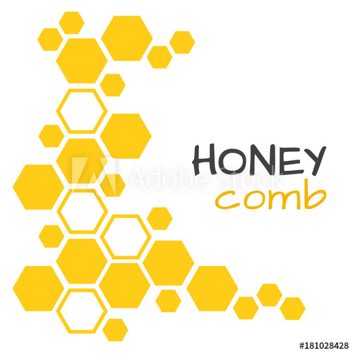 500x500 Abstract Background With Yellow Honeycomb Vector Illustration