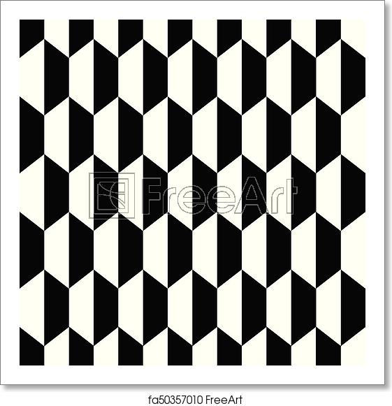 561x581 Free Art Print Of Black White Honeycomb Hexagon Seamless