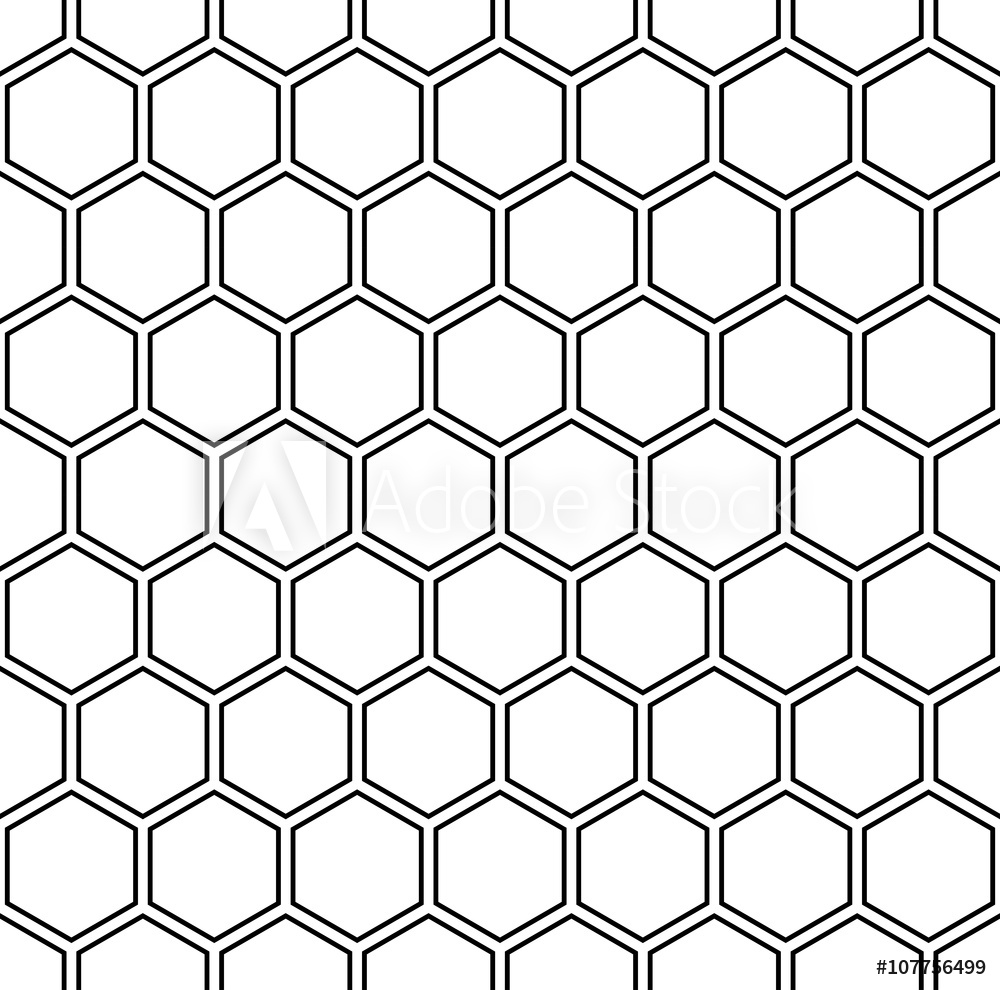 1000x990 Fotografie, Obraz Vector Modern Seamless Geometry Pattern Hexagon