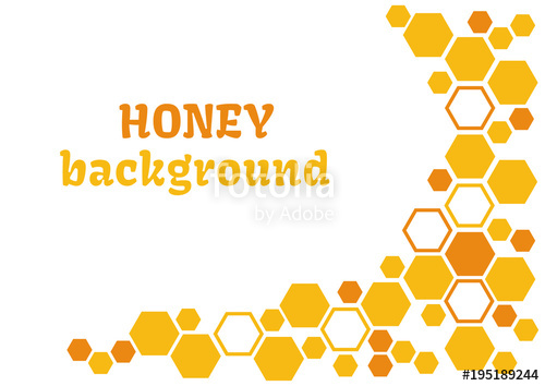 500x354 Honey Abstract Background With Yellow And Orange Honeycomb Vector