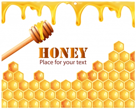 468x375 Yellow Honey Background Honey Stick Honeycomb Vectors Stock