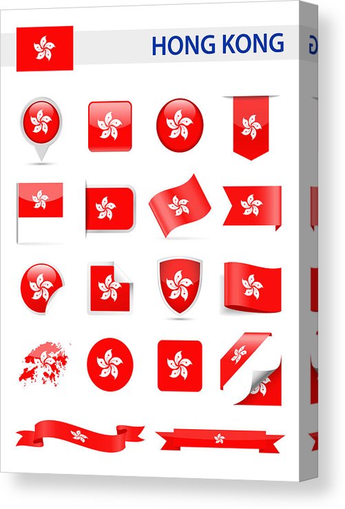 Hong Kong Flag Vector Set Canvas Print Canvas Art 501x740 Hong Kong Flag Vector Set Canvas Print Canvas Art