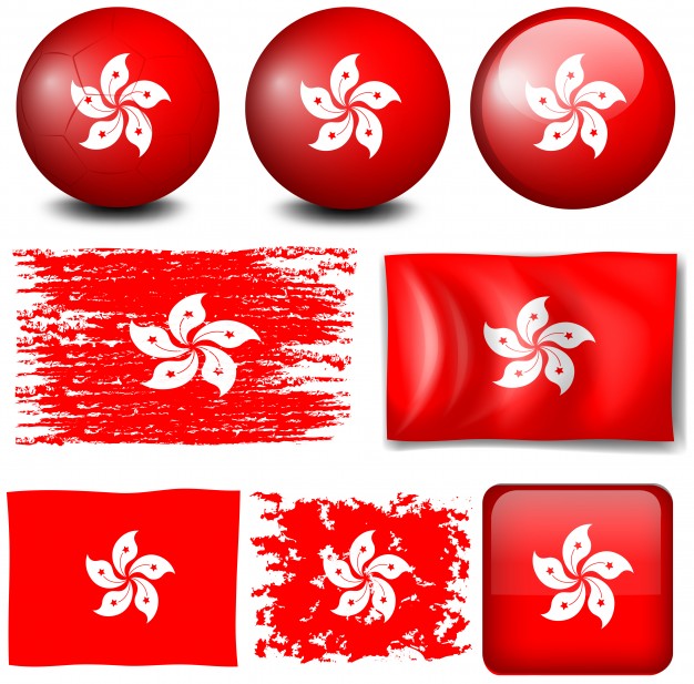 Hong Kong Flag On Many Objects Illustration Vector Free Download 626x617 Hong Kong Flag On Many Objects Illustration Vector Free Download