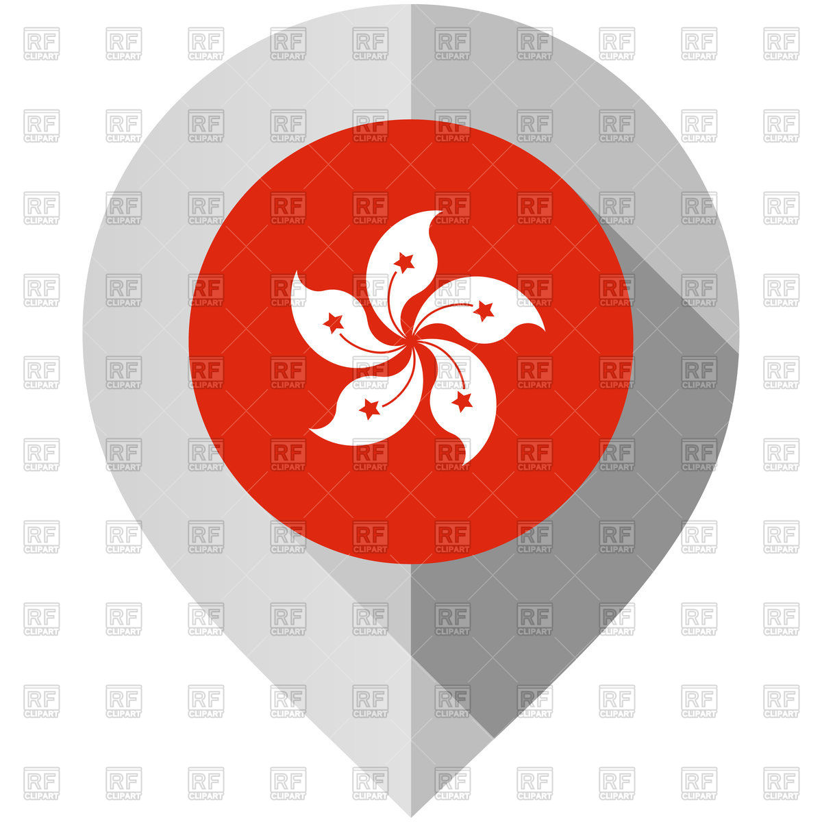 Map Pin With Hong Kong Flag On White Background Vector Image 1200x1200 Map Pin With Hong Kong Flag On White Background Vector Image