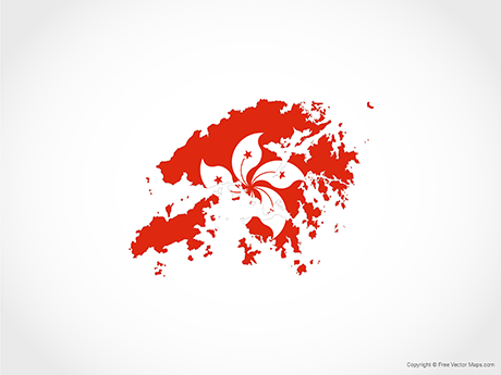Vector Map Of Hong Kong 460x345 Vector Map Of Hong Kong