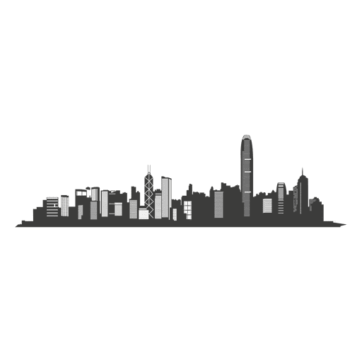 512x512 Hong Kong Skyline Silhouette