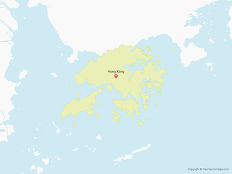 460x345 Vector Map Of Hong Kong Free Vector Maps