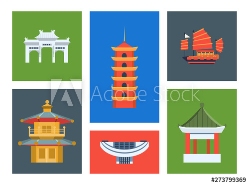 500x371 Hong Kong City Landmarks Set, Chinese Cultural Elements, Travel