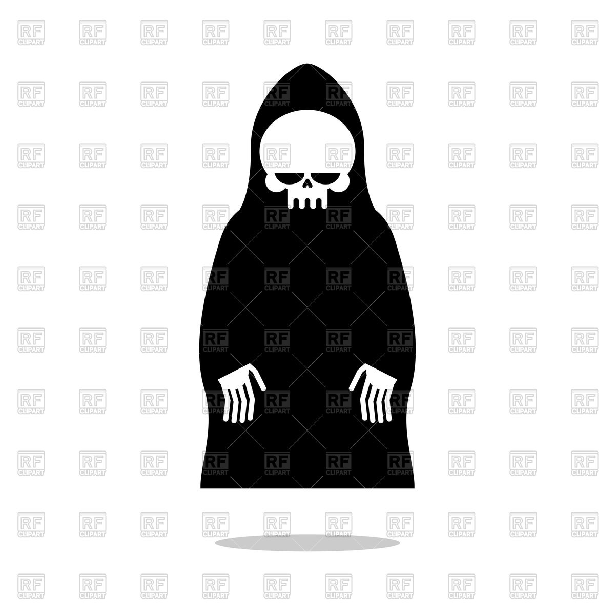 Grim Reaper In Black Hood Vector Image Of Icons And Emblems 1200x1200 Grim Reaper In Black Hood Vector Image Of Icons And Emblems