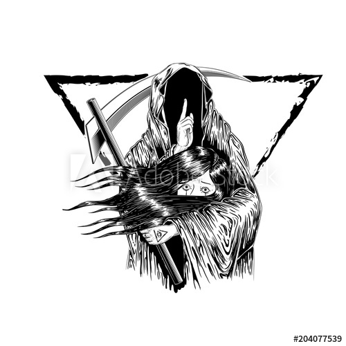 Grim Reaper, Human Wearing A Hood, Isolated On Color Background 500x500 Grim Reaper, Human Wearing A Hood, Isolated On Color Background
