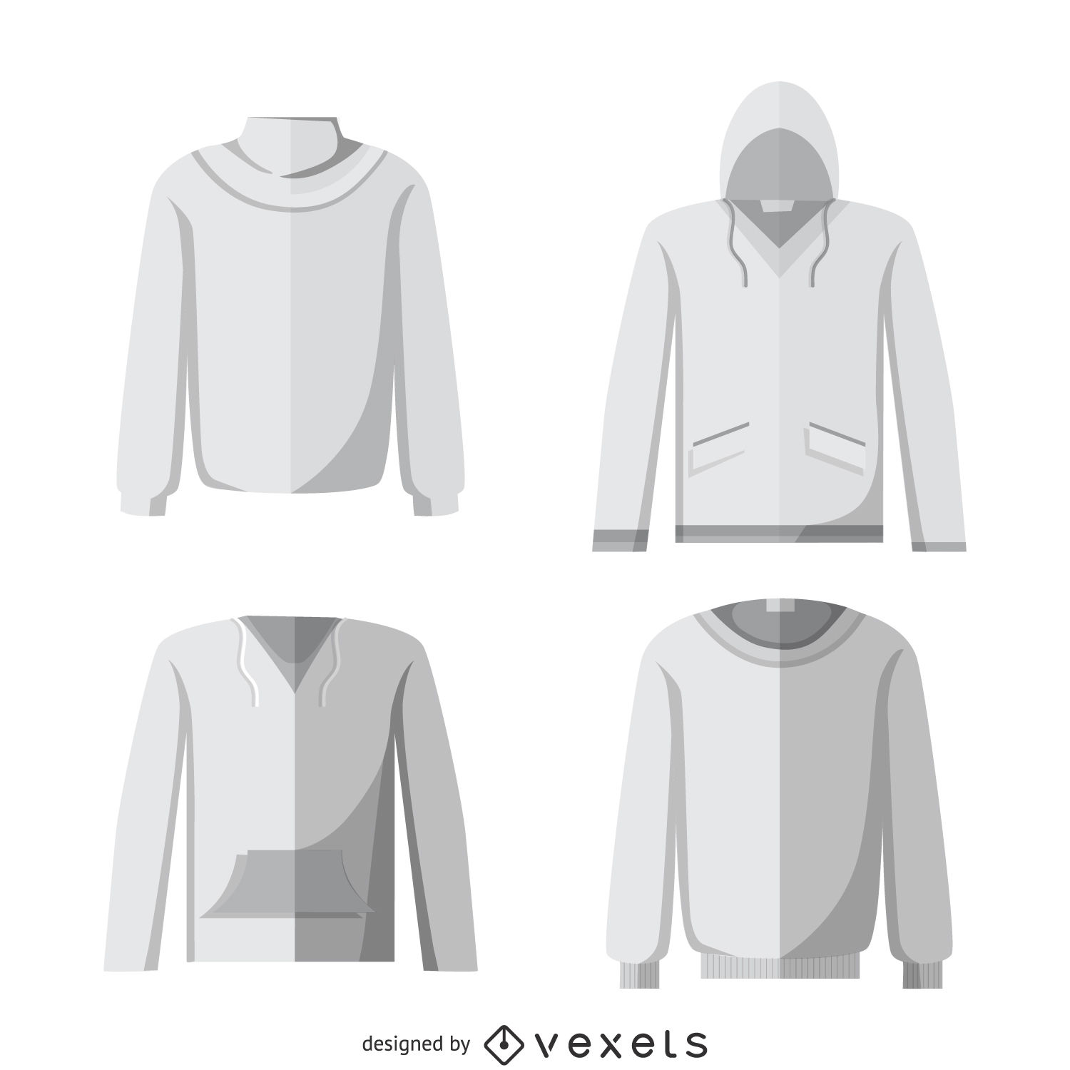 Hoodie Mockup Vector at Vectorified.com | Collection of Hoodie Mockup ...