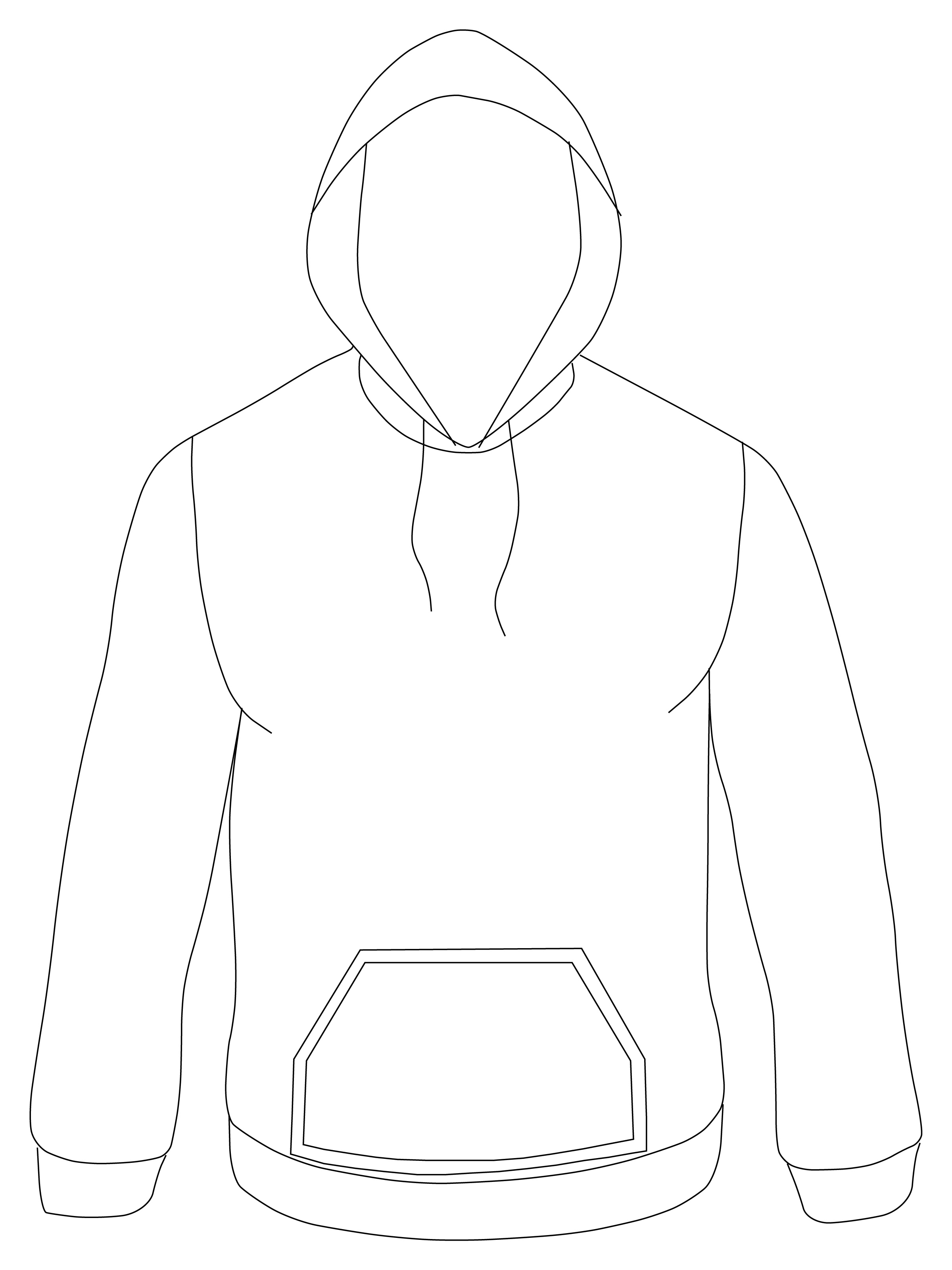 Hoodie Flat Sketch at Explore collection of Hoodie