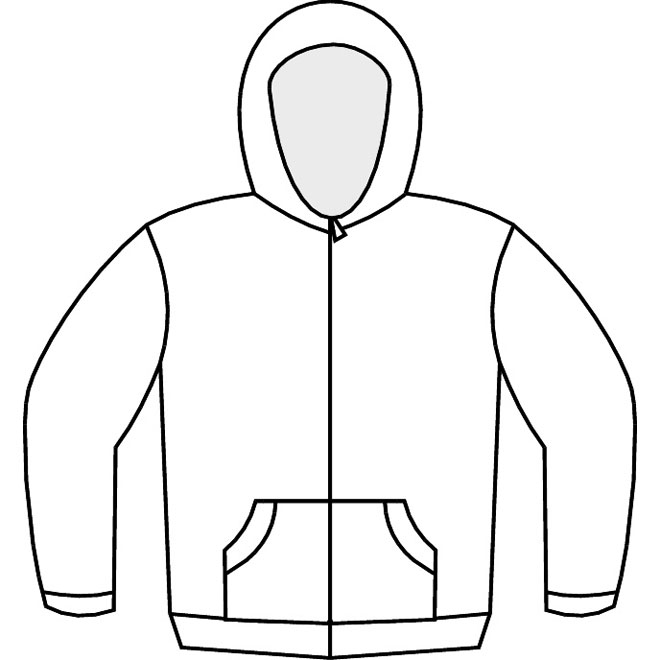 660x660 Hoodie Vector Garment Template