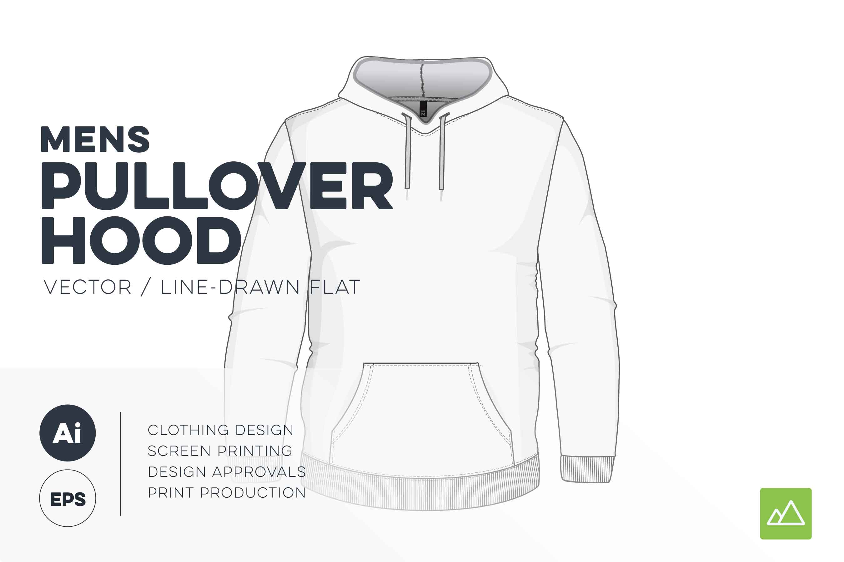 2700x1800 Mens Pullover Hoodie Template