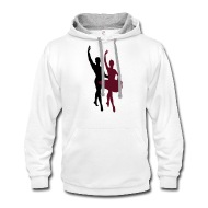 190x190 Vector Ballet Dancer Silhouette Unisex Two Tone Hoodie Spreadshirt