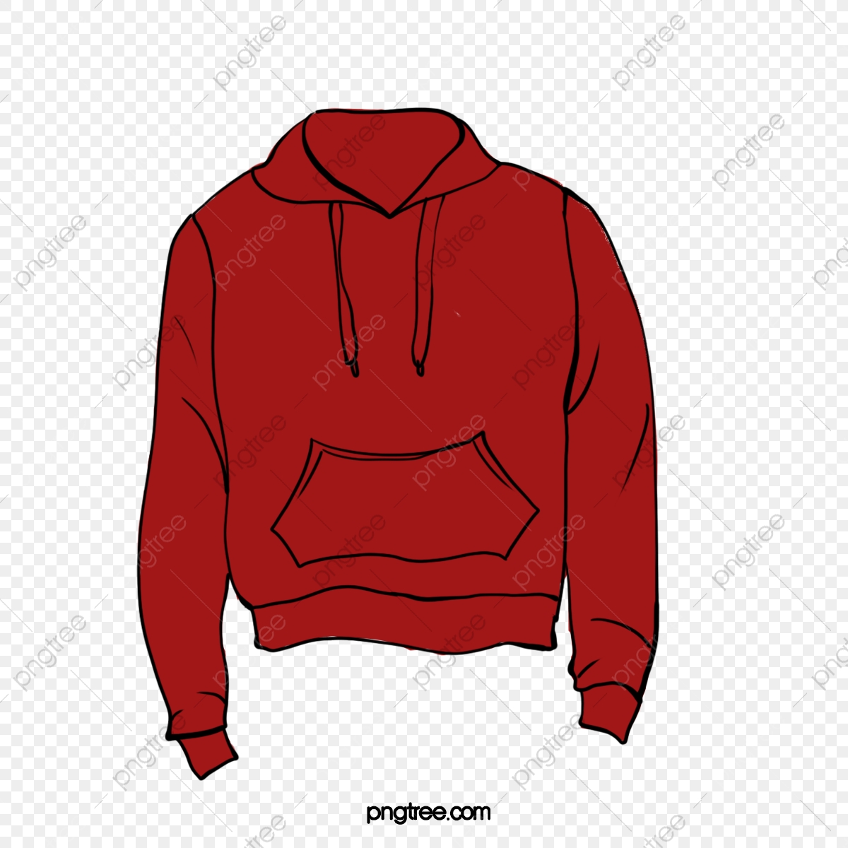 1200x1200 Red Hoodie, Hoodie Vector, Old Clothes, Washed Out Clothes Png