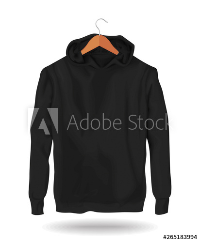 412x500 Hoodie Vector Mockup Template Realistic Fashion Sleeve Cotton