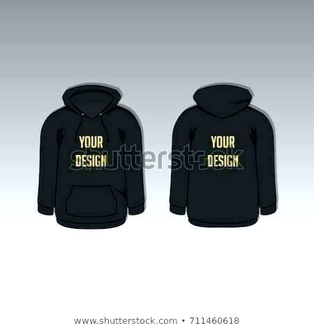 450x470 Hoodie Vector Template Black Front And Back With Two Side Grey