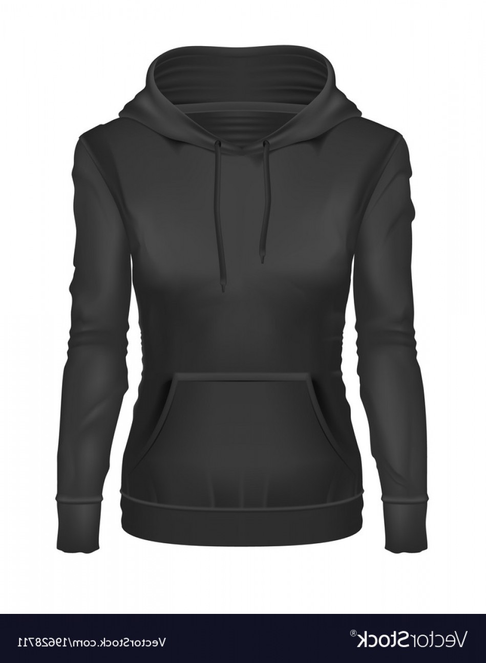 949x1296 Realistic Black Girl Hoodie Template Mockup Vector Handandbeak