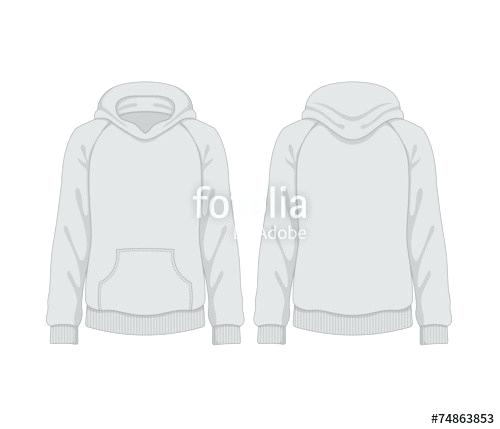 500x429 Free Vector Hoodie Template