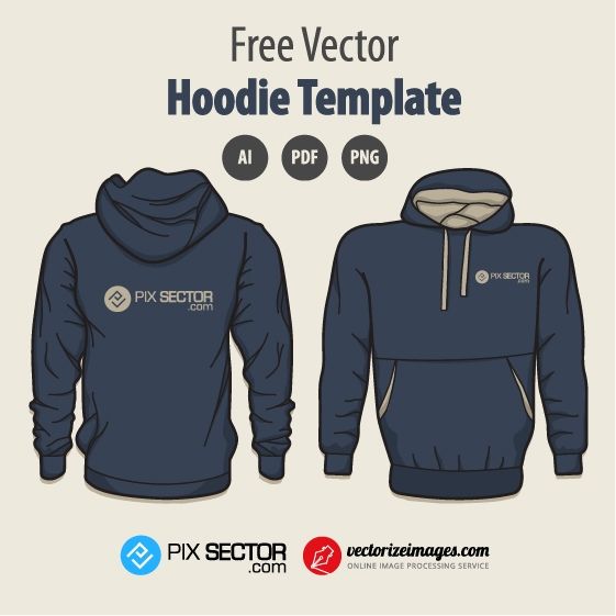 561x561 Free Hoodie Vector Template Awesome Free Vector Images