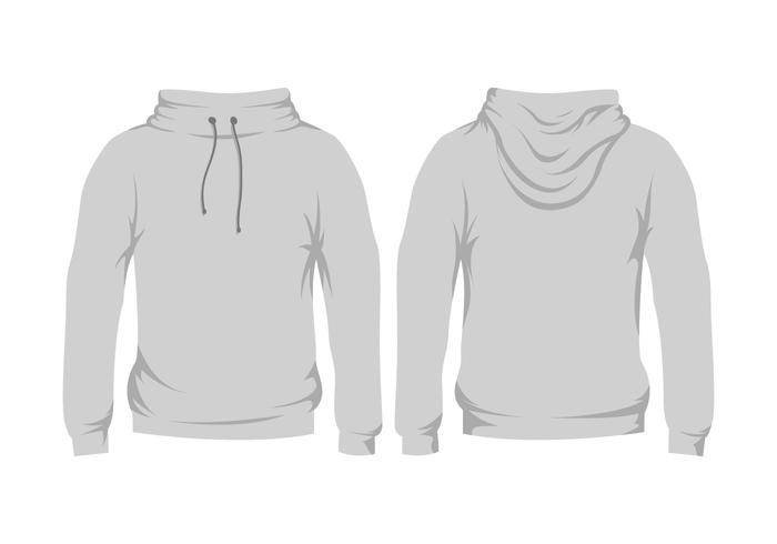 700x490 Blank Grey Hooded Sweatshirt Template