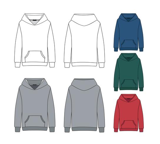 543x490 Blank Hoodie Template