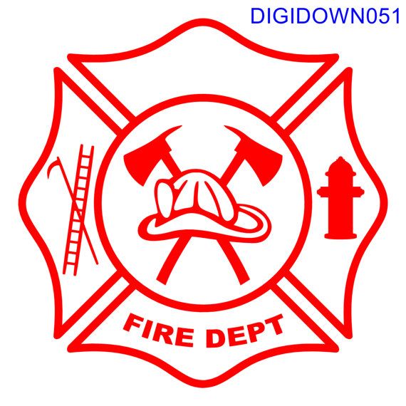 570x570 Maltese Cross Fire Dept Logo Whook Ladder
