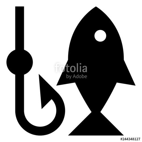500x500 Fishing Fish Hook Vector Icon Stock Image And Royalty Free