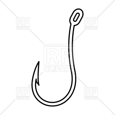 400x400 Fish Hook Vector Image Of Signs, Symbols, Maps