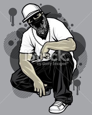304x380 Hip Hop Gangster T Shirt Hooligan Stock Illustrations Vector