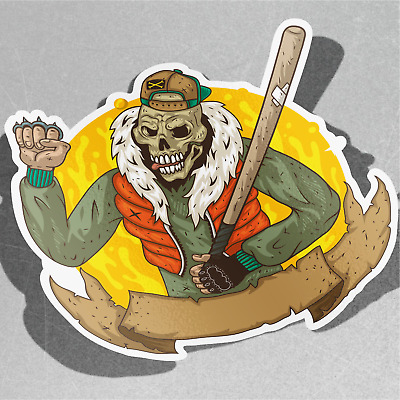 400x400 Skull Dead Vector Hooligan Bat Vinyl Sticker Decal Window Car Van
