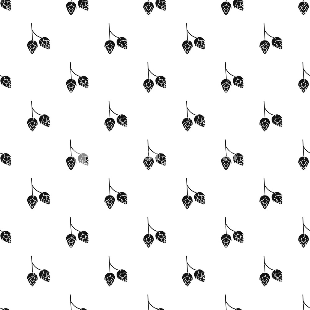 1000x1000 Hop Cone Pattern Simple Illustration Of Hop Cone Vector Pattern