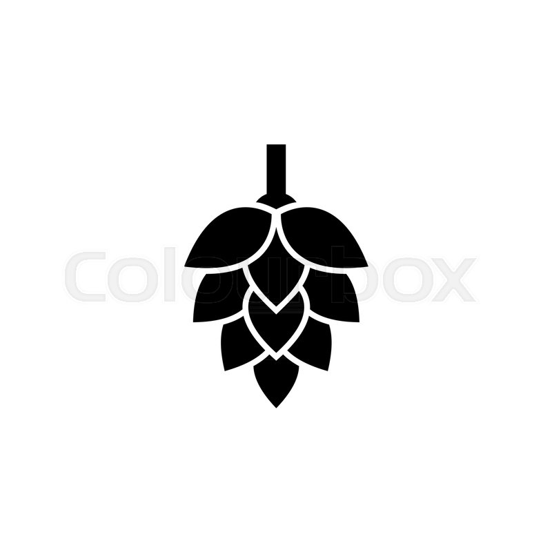 800x800 Hop Flat Vector Icon Simple Black Stock Vector Colourbox