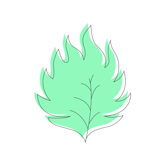 640x640 Green Leaf Vector Clipart Desgin, Green, Leaf, Vector Png